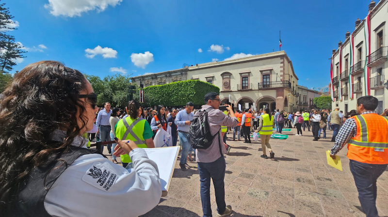 Participan 861 queretanos en Segundo Simulacro Nacional 2023