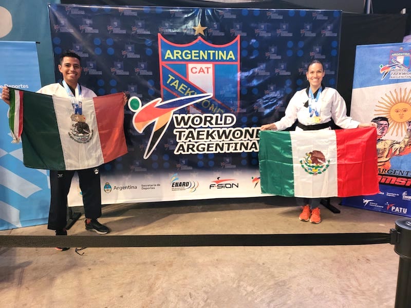 Taekwondoínes queretanos triunfan en Argentina.