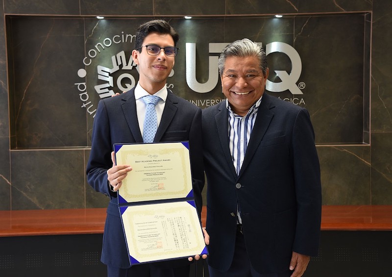Estudiante de la UTEQ gana premio académico en Japón
