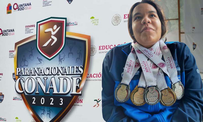 Estudiante del COBAQ obtiene 5 medallas en Juegos Paranacionales 2023.