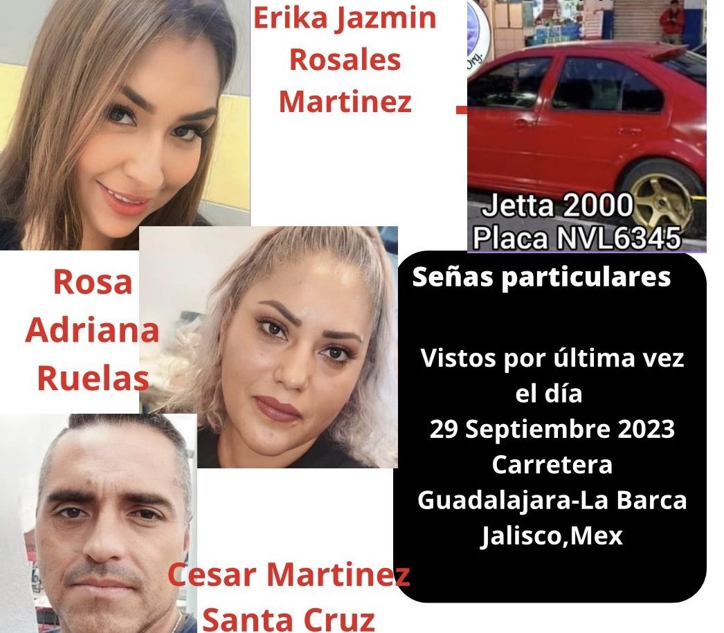 Reportan la desaparición de 3 queretanos en Jalisco.