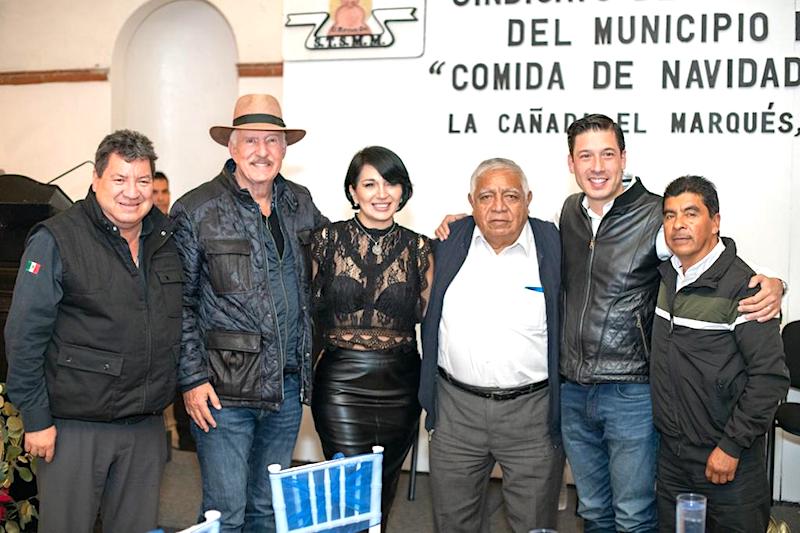 Enrique Vega Carriles preside comida de Navidad y fin de Año con trabajadores sindicalizados.