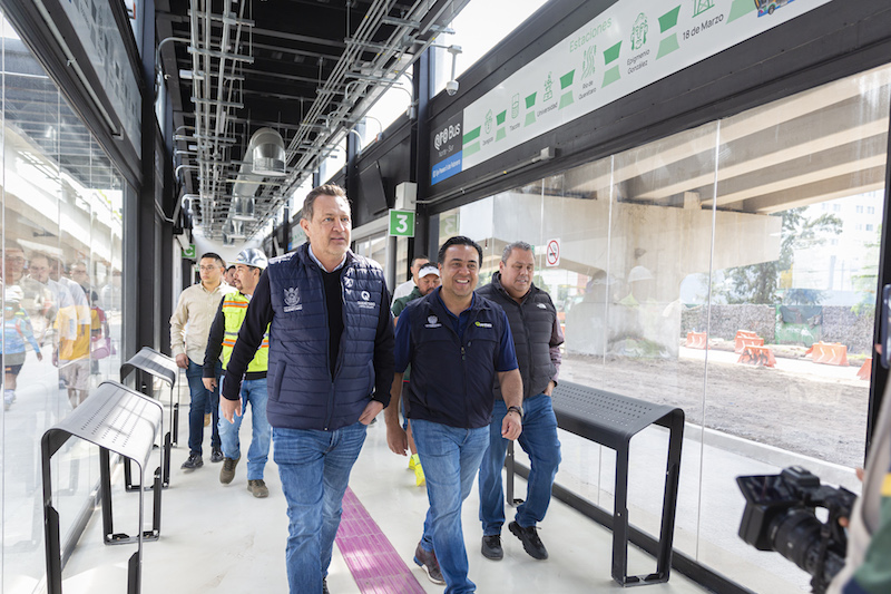 Mauricio Kuri supervisa avance en obras de Paseo 5 de Febrero