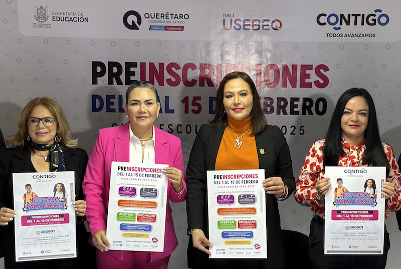 El 1 de febrero inician preinscripciones para educación básica en Querétaro.