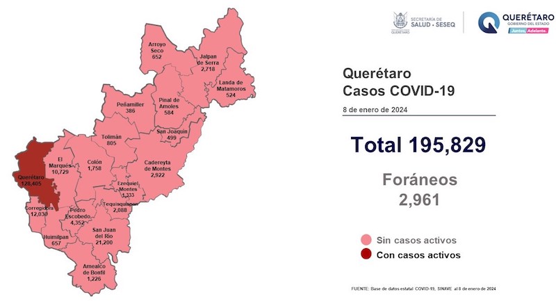 Paciente de 65 años muere por COVID-19 en Querétaro.