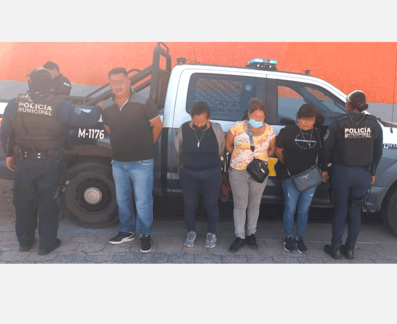 Cuatro sujetos ligados a robos fueron detenidos en el Centro de Querétaro