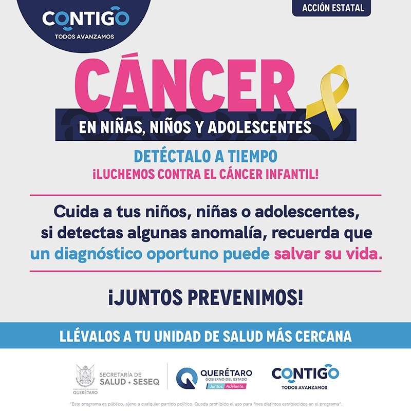 En Querétaro refuerzan acciones para combatir cáncer infantil.