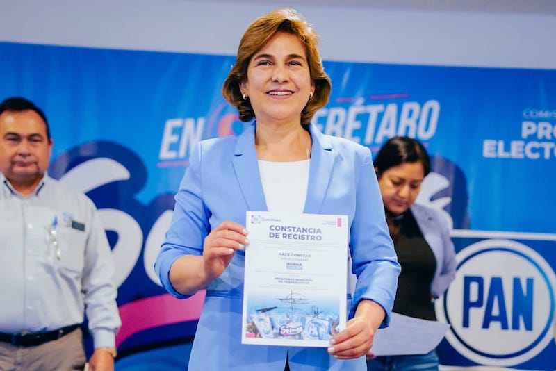 Norma Mejía se registra como candidata única de PAN a la Presidencia Municipal de Tequisquiapan