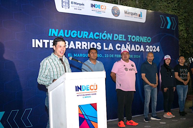 Rodrigo Monsalvo Inaugura el Torneo Interbarrios La Cañada 2024 en El Marqués