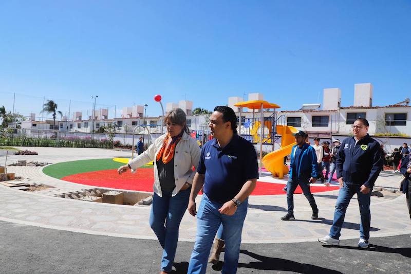 Supervisa Luis Nava obras en el Parque Los Portones en la Delegación Felix Osores.