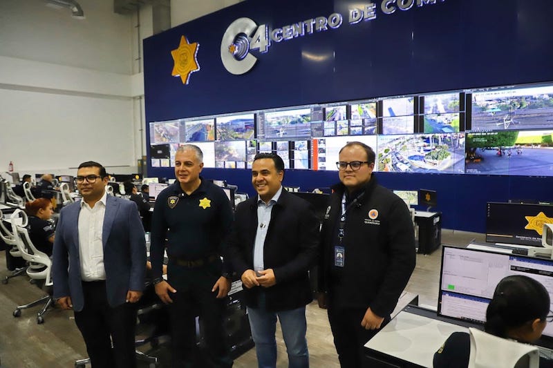 Desde el C4, supervisan Operativo de seguridad por Semana Santa en Querétaro Capital.