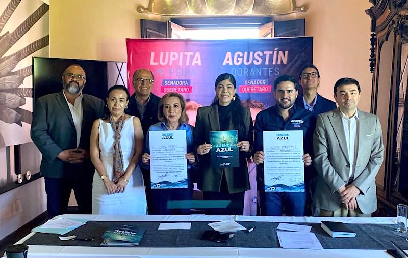 Firman Lupita Murguía y Agustín Dorantes Agenda Azul para asegurar el acceso al agua.