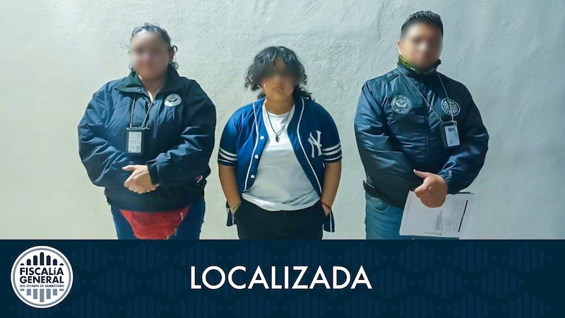 Localizan a adolescente reportada como no localizada en Querétaro.