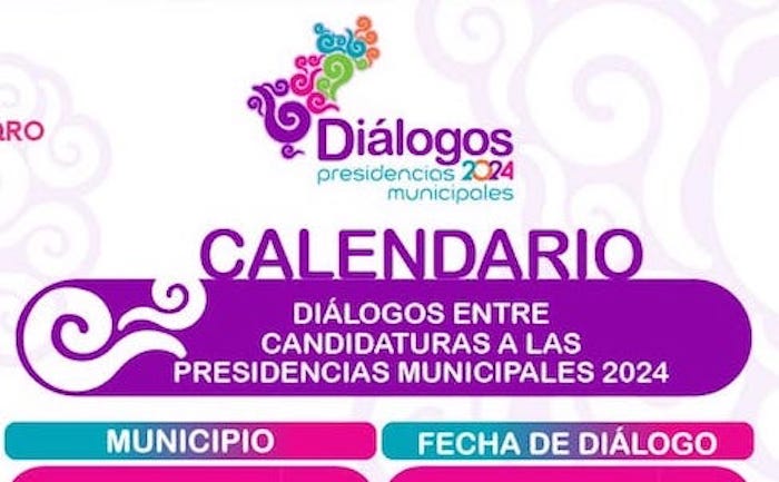 Calendario Diálogos Presidencias Municipales 2024