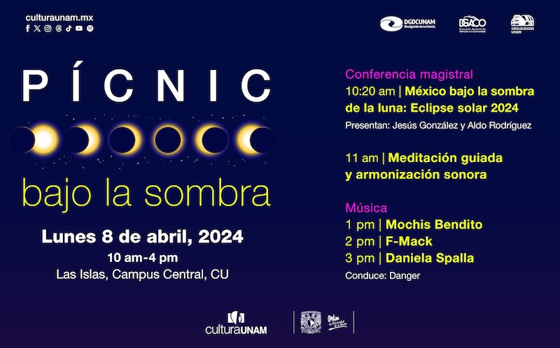 UNAM se prepara para celebrar el eclipse solar 2024 con una fiesta científica y cultural