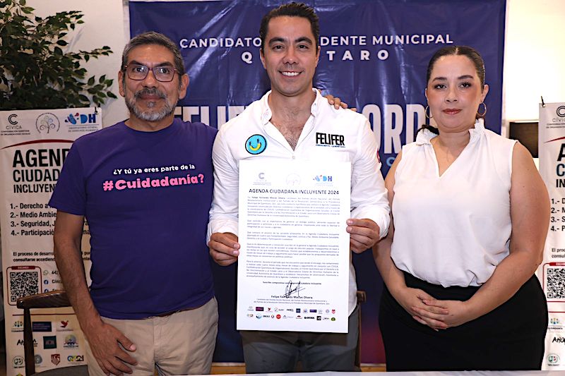 Firma Felifer Macías la Agenda Ciudadana Incluyente 2024