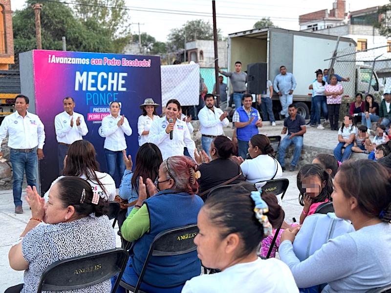 Meche Ponce plantea apoyar a mujeres emprendedoras de Pedro Escobedo