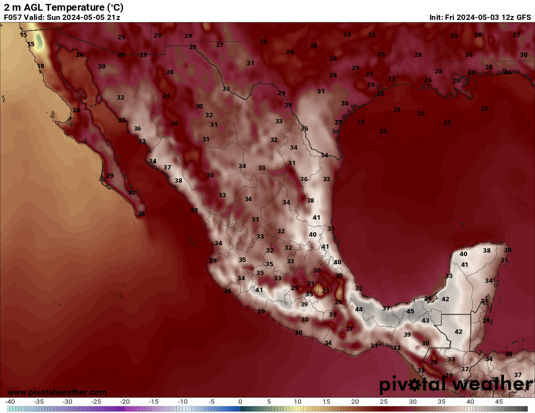 Segunda ola de calor afecta a México con temperaturas de hasta 45ºC