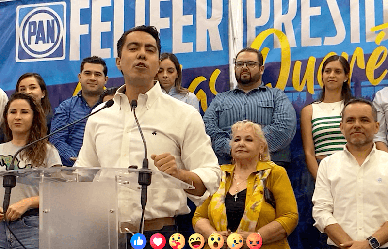 Felifer Macías se declara ganador de la elección a la Presidencia Municipal de Querétaro.