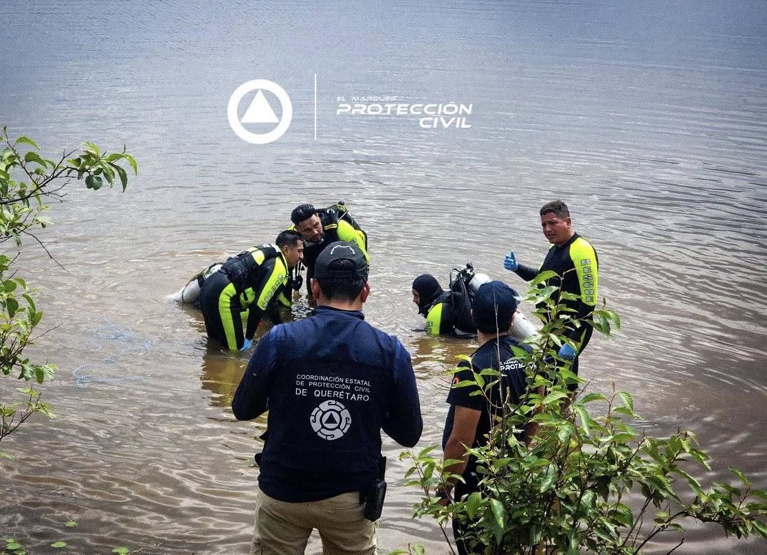 Recuperan cuerpo de una persona ahogada en presa de El Batán, Amealco