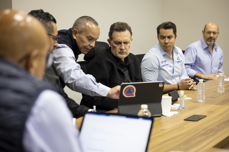 Encabeza gobernador Mauricio Kuri reunión de seguimiento por lluvias en Querétaro