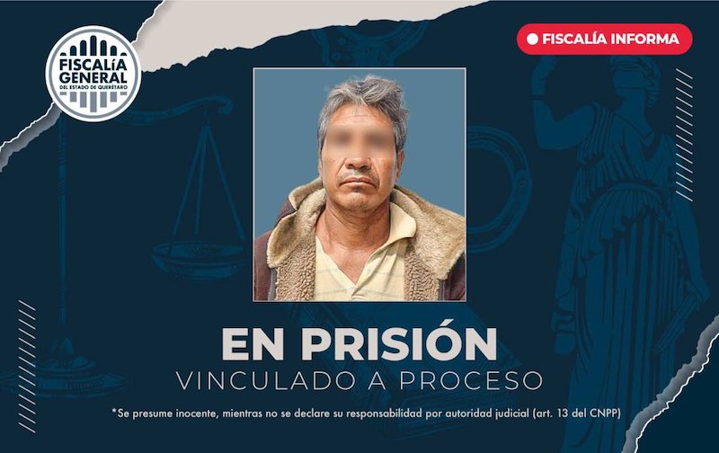 Vinculan a proceso a sujeto acusado de homicidio calificado en San Idelfonso, Amealco