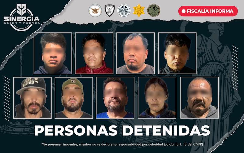Detienen a 9 personas por narcomenudeo tras cateos en 16 domicilios de la zona metropolitana de Queretaro