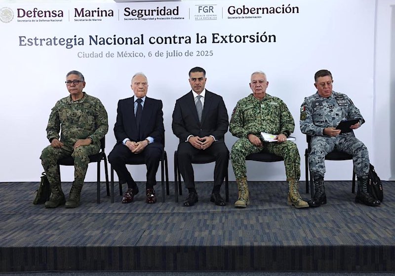 Van por extorsionadores; Omar García Harfuch presenta estrategia nacional