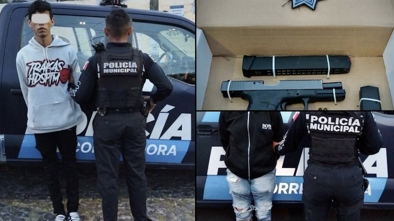 Aseguran a dos personas con pistola en Los Olvera, Corregidora
