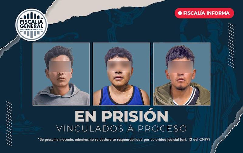 Tres personas en prisión por homicidio en San Miguelito, Querétaro
