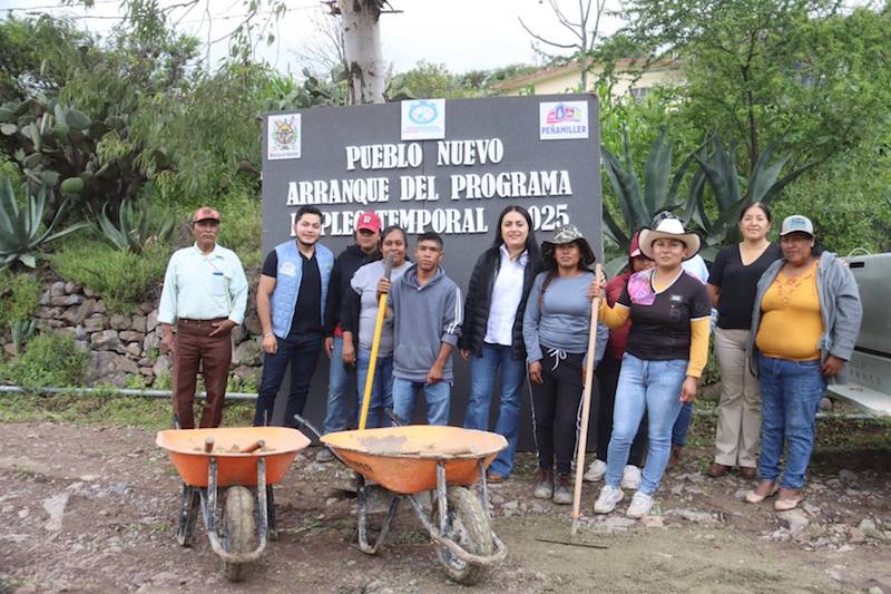 Ana Karen Jiménez arranca programa de empleo temporal en comunidades de Peñamiller