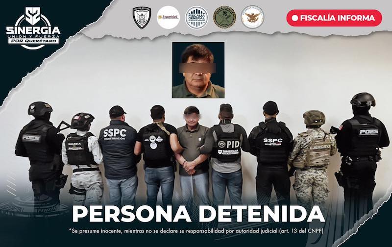 Cae “Checo” generador de violencia en Querétaro, Guanajuato y Guerrero, acusado de doble homicidio Corregidora