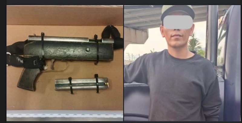 Detienen a sujeto con arma hechiza en Santa Bárbara, Corregidora