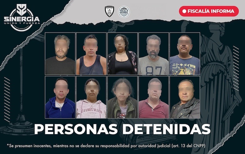 Fiscalía de Querétaro reportó 10 detenciones en la zona metropolitana tras cateos simultáneos