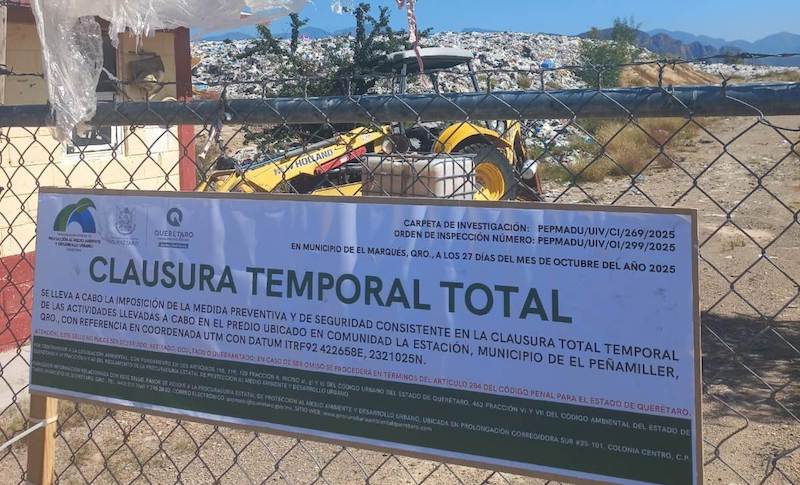 Clausura PEPMADU relleno sanitario de Peñamiller por carecer de permisos ambientales