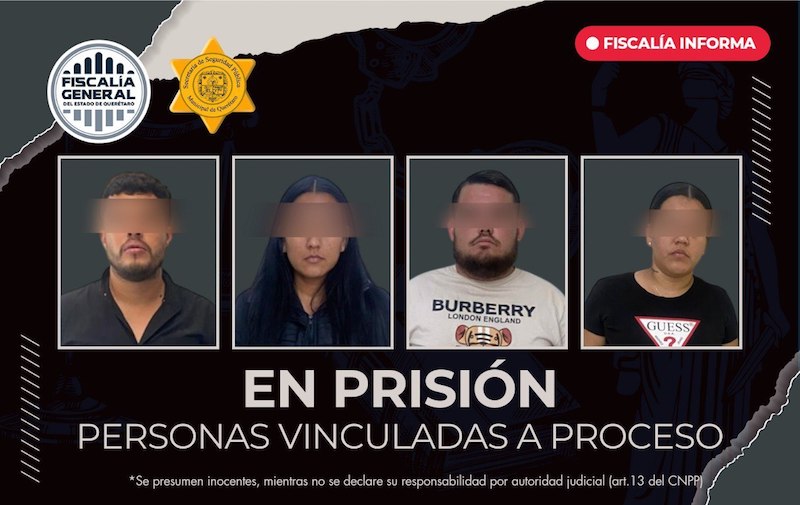 Cuatro personas son vinculadas a proceso por robo de vehículos en Querétaro