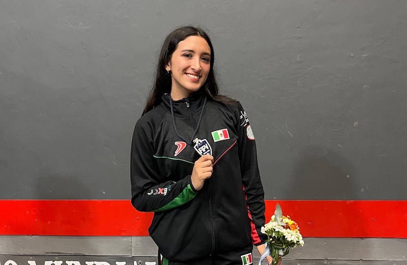 Edna Guzmán, queretana medallista de plata en mundial en trinquete Sub-23