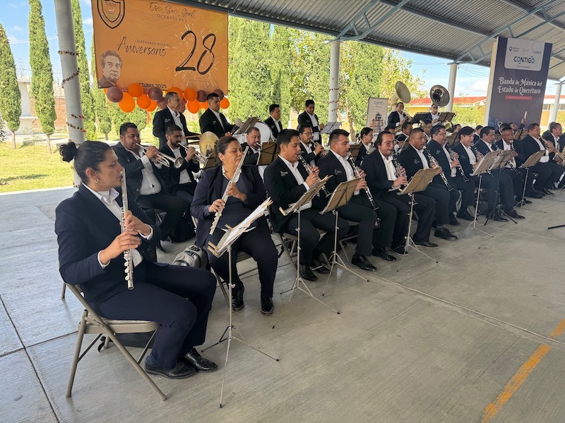 Inicia la Banda de Música del Estado temporada de conciertos didácticos en escuelas queretanas