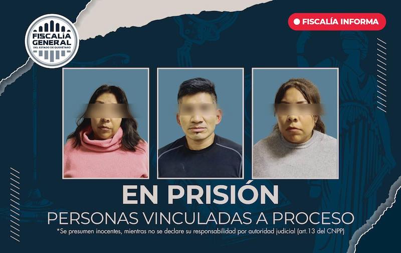 Tres personas son vinculadas a proceso por robo con violencia en tienda de conveniencia en Querétaro