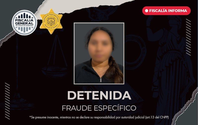 Detienen a mujer en Querétaro por presuntamente vender vehículo con reporte de robo