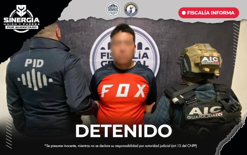 Detienen en Querétaro a “El Pecas”, buscado por secuestro agravado en Guanajuato