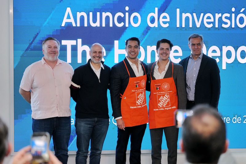 Anuncia Felifer Macías inversión de 406 millones de pesos de The Home Depot México
