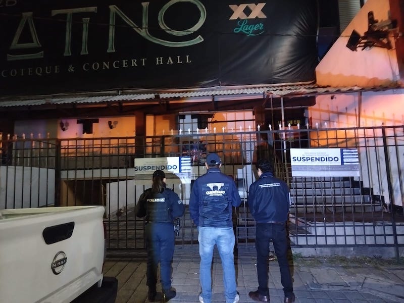 Clausuran seis espectáculos en Querétaro por incumplir el Reglamento de Espectáculos