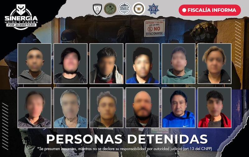 Realizan 11 cateos simultáneos en Amealco, Huimilpan y El Marqués; hay 12 detenidos