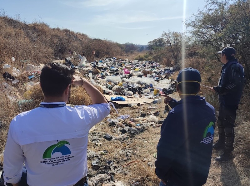 Clausura PEPMADU tiradero clandestino en la colonia Ciudad del Sol, en Querétaro