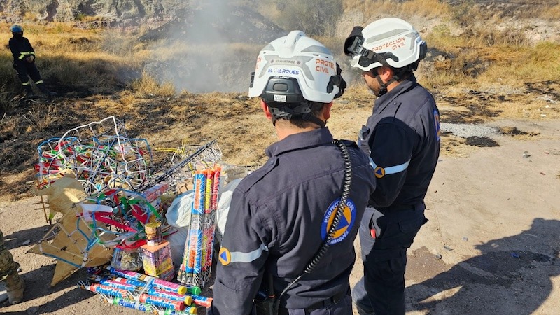 Destruyen casi 5 toneladas de pirotecnia decomisada en Querétaro durante 2025