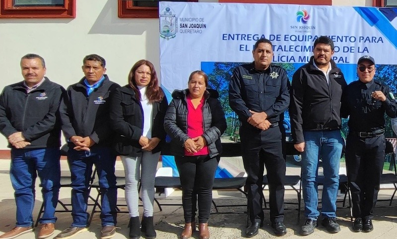 Entregan unidades y equipo policial para reforzar la seguridad en San Joaquín