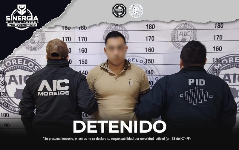 Capturan en Morelos a sujeto buscado en Querétaro por robo calificado
