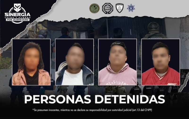 Tras cateos en Colón, detienen a cuatro personas por robo; aseguran armas largas y cartuchos