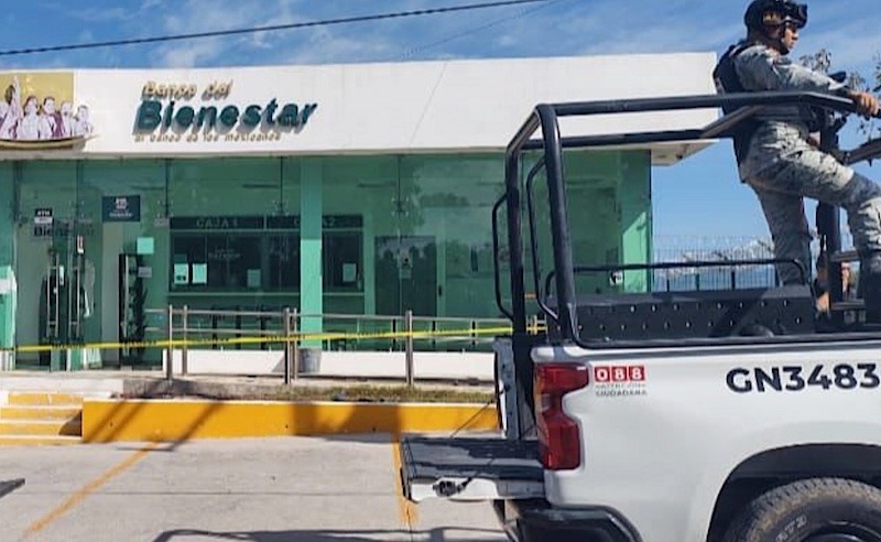 Roban sucursal del Banco del Bienestar en Tequisquiapan; presuntamente sustrajeron caja fuerte tras “boquetazo”